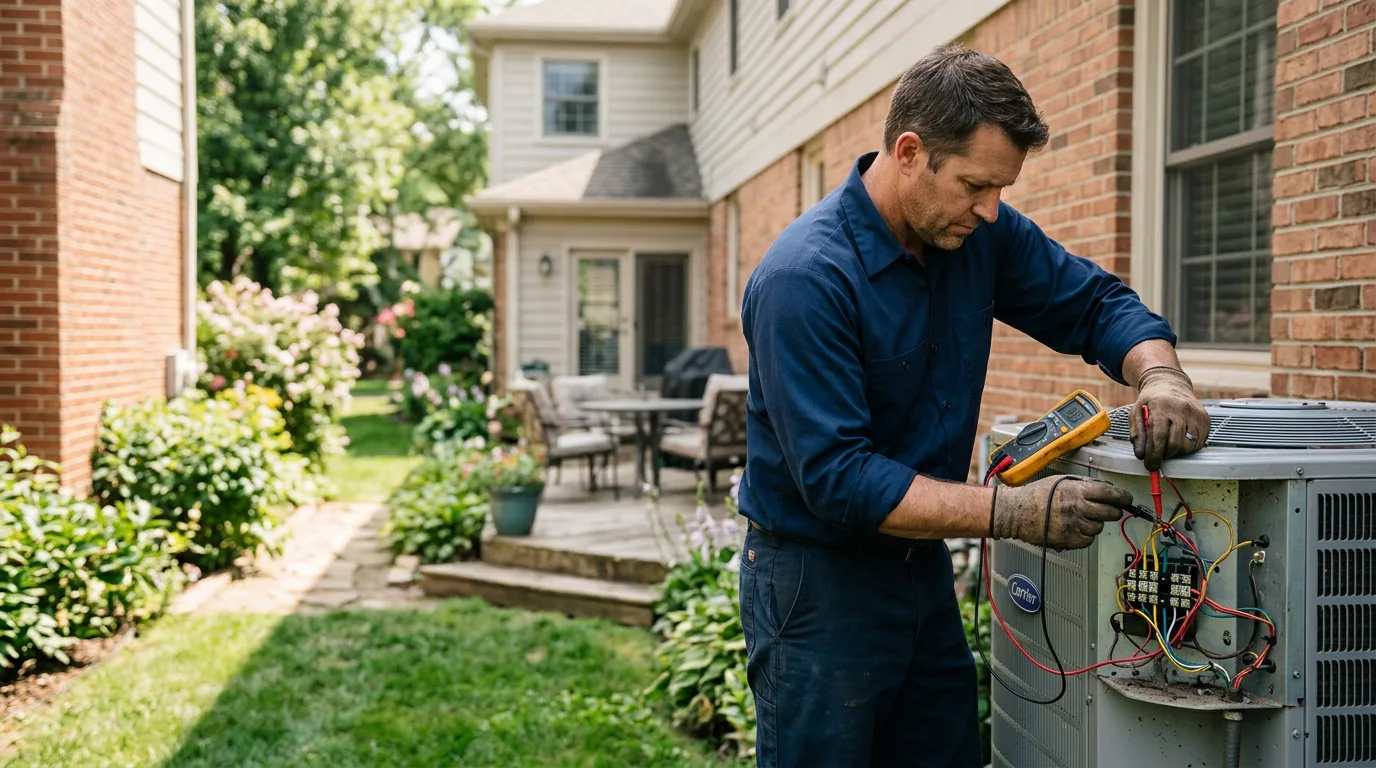 HVAC technician working near White Plains, KY
